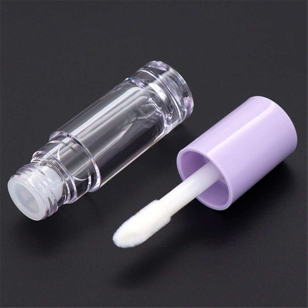 1Pc 6.5Ml Lege Lipgloss Buis Diy Plastic Elegante Transparante Fles Vloeibare Lipstick Container Ronde Lipglass Lippenbalsem flessen