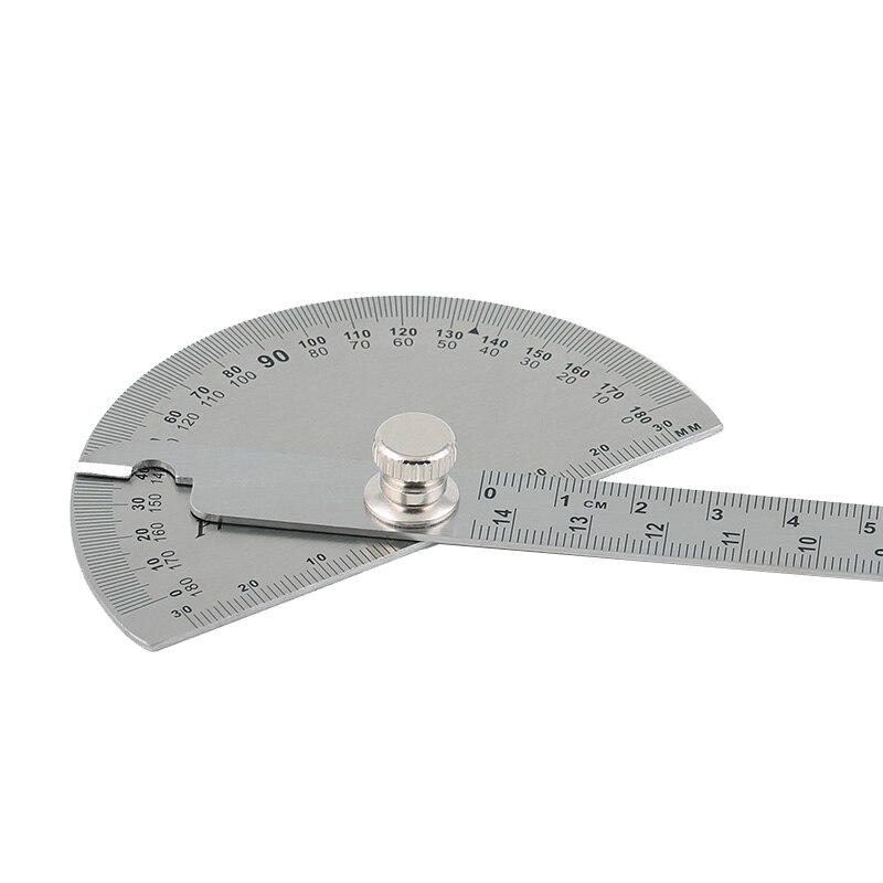 180 degree semicircular protractor angle ruler 0-145mm divider stainless steel gauge
