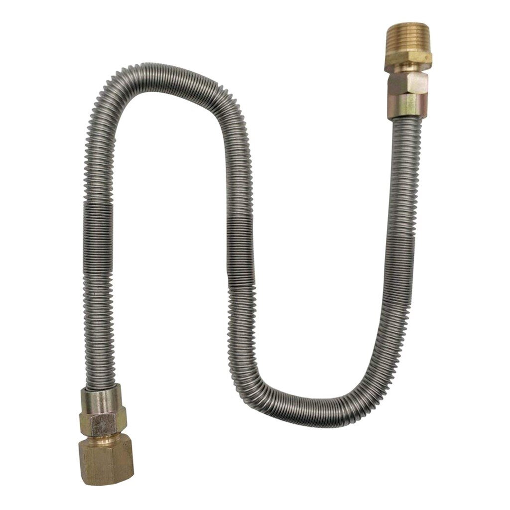 1/2' X 24' Non-Whistle Flexible Flex Gas Line Connector Kit For NG Outdoor Stove Accessories