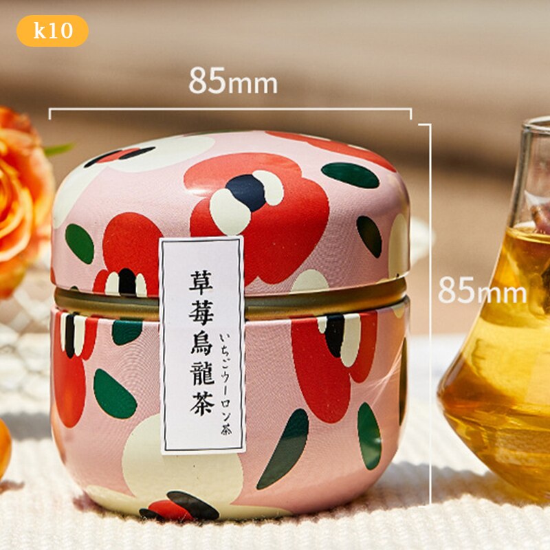 Tea Cans Retro Floral Tin Cans Tea Storage Box Wedding Candy Box Box Sealed Food Packaging Jars Candle Jars: -N10