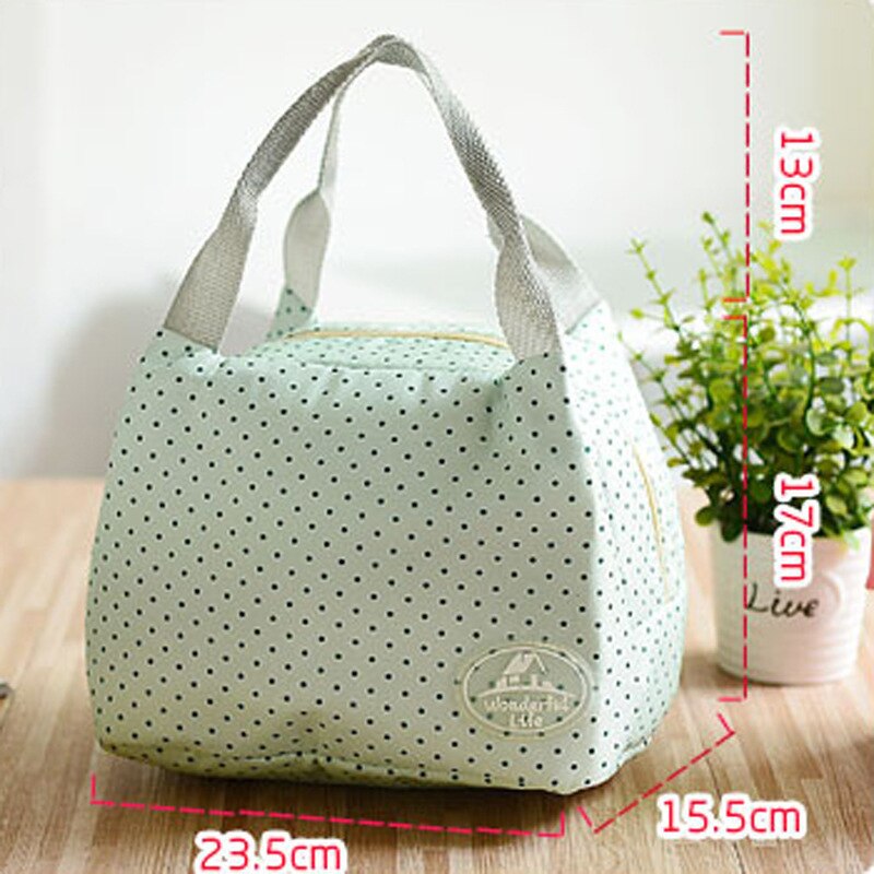 1 Uds bolsa de almuerzo frío de Picnic funda de transporte térmico portátil almuerzo bolsa el almuerzo almacenamiento de alimentos bolsas de almacenamiento de la caja de almuerzo de Bento bolsa