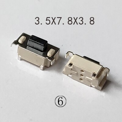 50 Uds botón de teléfono pulsador lateral Micro botón Interruptor táctil de luz 2X4mm/3X6X3.5mm interruptor táctil momentáneo montaje SMD PCB: Gris
