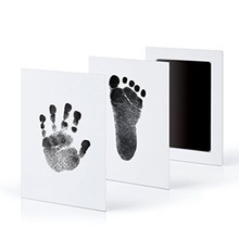Baby Care Niet Giftig Baby Handafdruk Footprint Opdruk Kit Pasgeboren Voetafdruk Stempelkussen Baby Klei Speelgoed Baby souvenirs Cast