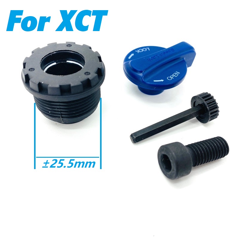 Original SR SUNTOUR XCM 30 XCT 28 cubierta de palanca de bloqueo de velocidad de horquilla delantera tapa final conjunto de perno cartucho de amortiguación de hombro tapa superior: Gris