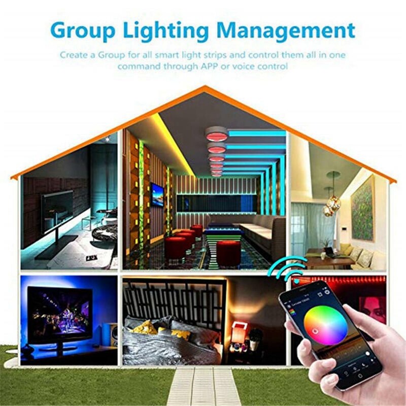 YO-Wireless Bluetooth LED Dimmer Remote Controller DC5-24V With LED 5050 Connector Kit 10 Mm 4-Pin, LED Strip Connectors