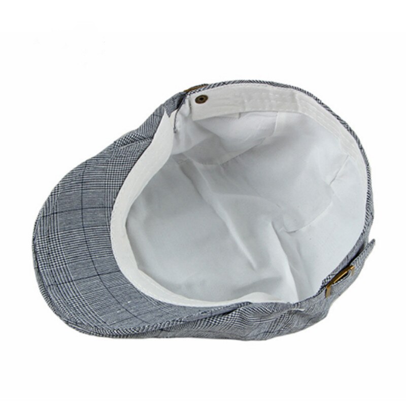 Gorro de pico de pato a cuadros, gorra de hiedra de Golf a rayas Vintage, algodón Retro Gatsby, Boina de Tweed, sombrero de Peaky Blinders, sombrero de pico para Newsboy