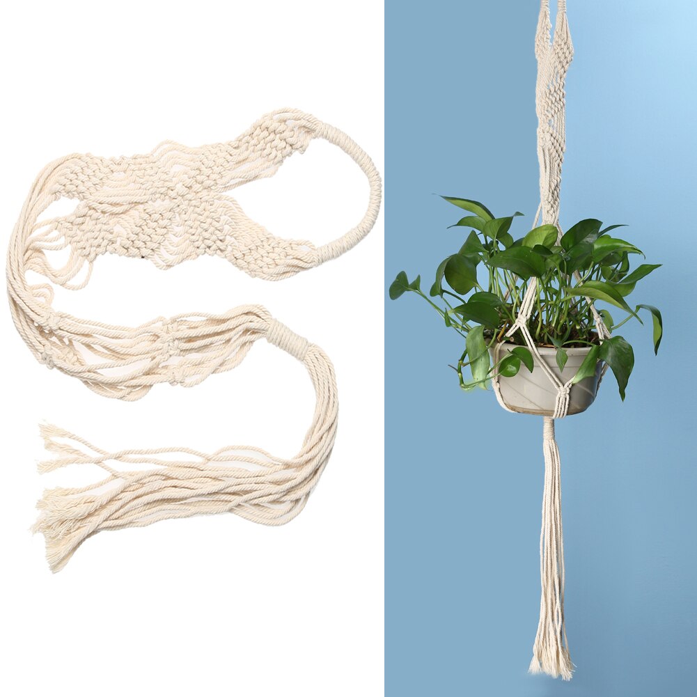 Handmade Macrame Plant Hanger Flower / Pot Hanger Pot Tray for Wall Decoration Countyard / Garden Pot Tray for Plant: 11