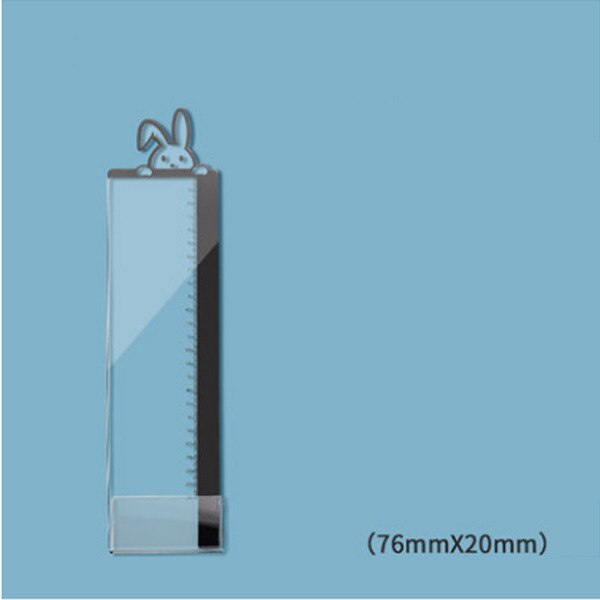 Acrylic Monitor Message Memo Board for Sticky Note Transparent Name Card Phone Holder Desktop Plastic Holder Stationery: Rabbit left