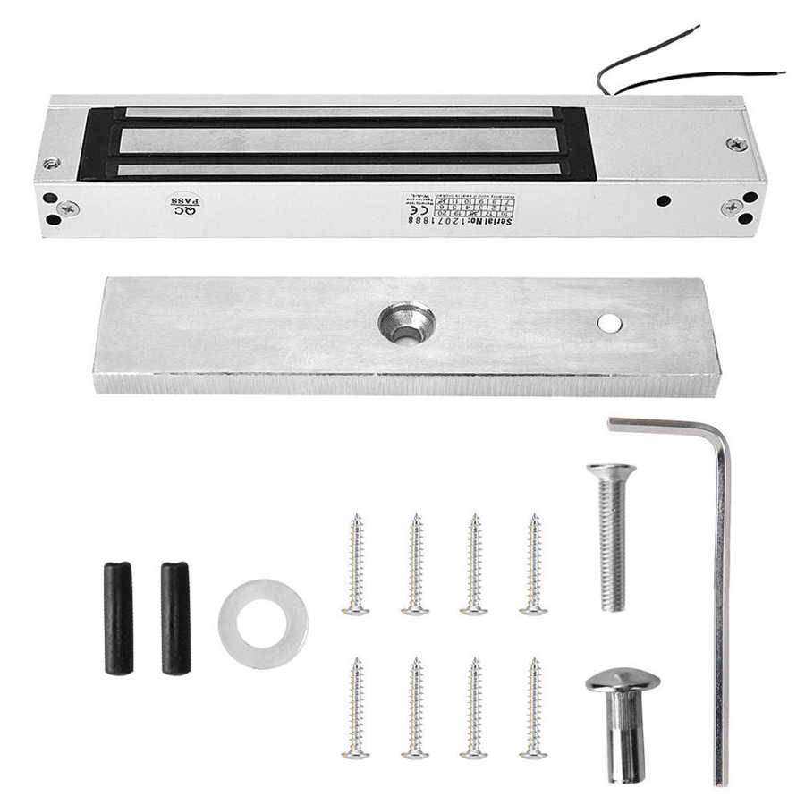 DC 12V 280kg Holding Electric Magnetic Electromagnetic Lock Force Waterproof Access Control cerradura eléctrica: Default Title