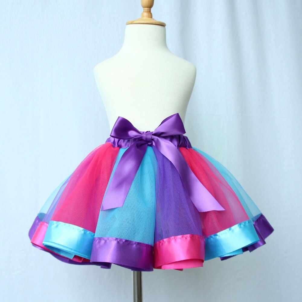 Jupe tutu en tulle pour filles, vêtements pour enfants, princesse, danse, fête de mariage, couleurs arc-en-ciel, été,