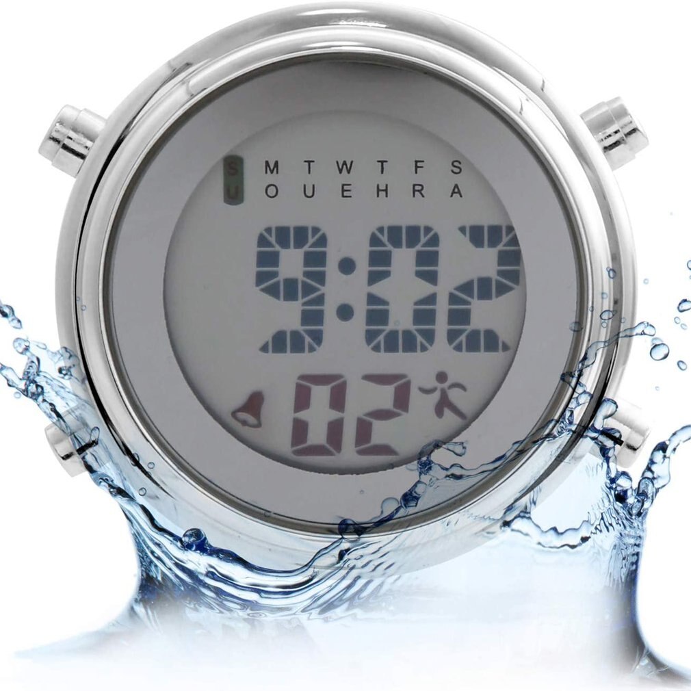 Mini Waterproof Clock Electronic Clock Alarm Calendar Display Timer Luminous Function Multi-functional Stylish Simple