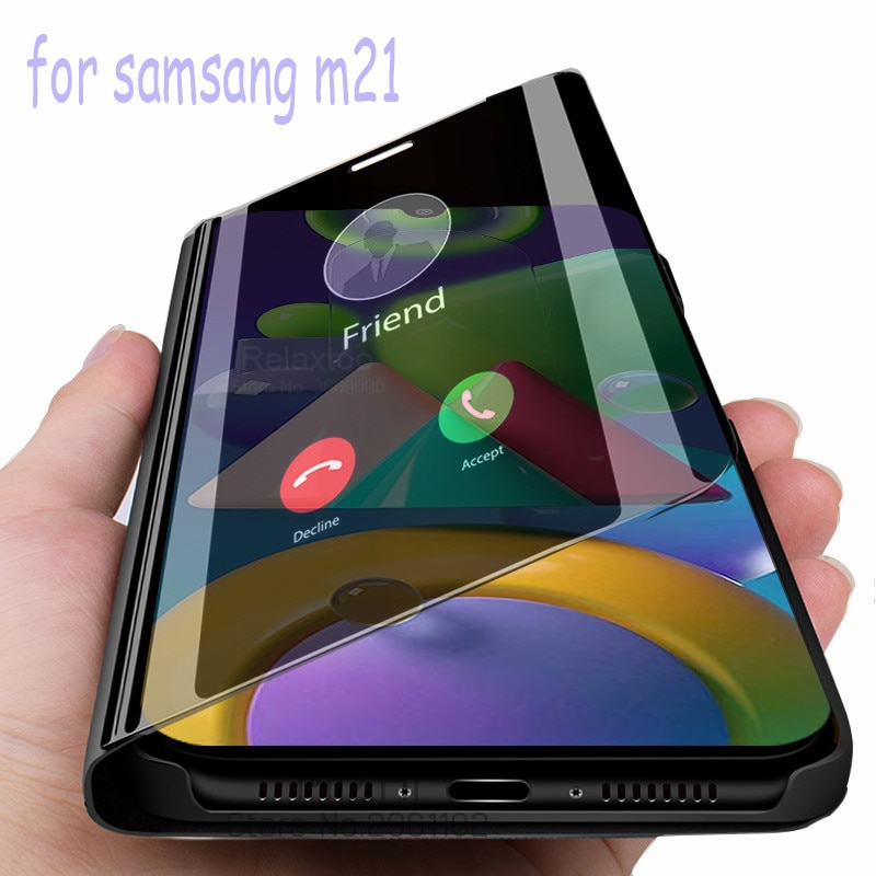 Per m21 caso cassa del telefono dello specchio per samsung galaxy caso m21 fundas samsong m21 copertura coque caso su galaxy m 21 casi 6.4 'sm-215F