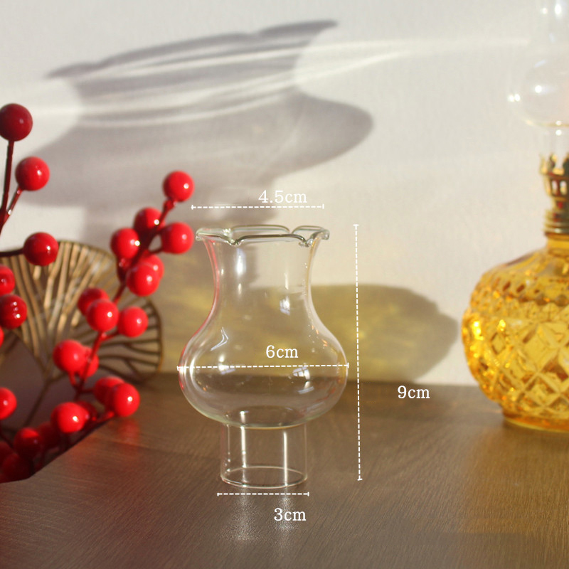 Lampe à huile, lampe à kérosène en verre vintage, lampe à ouragan décorative d'intérieur, lanterne à huile pour décoration de table et éclairage de secours