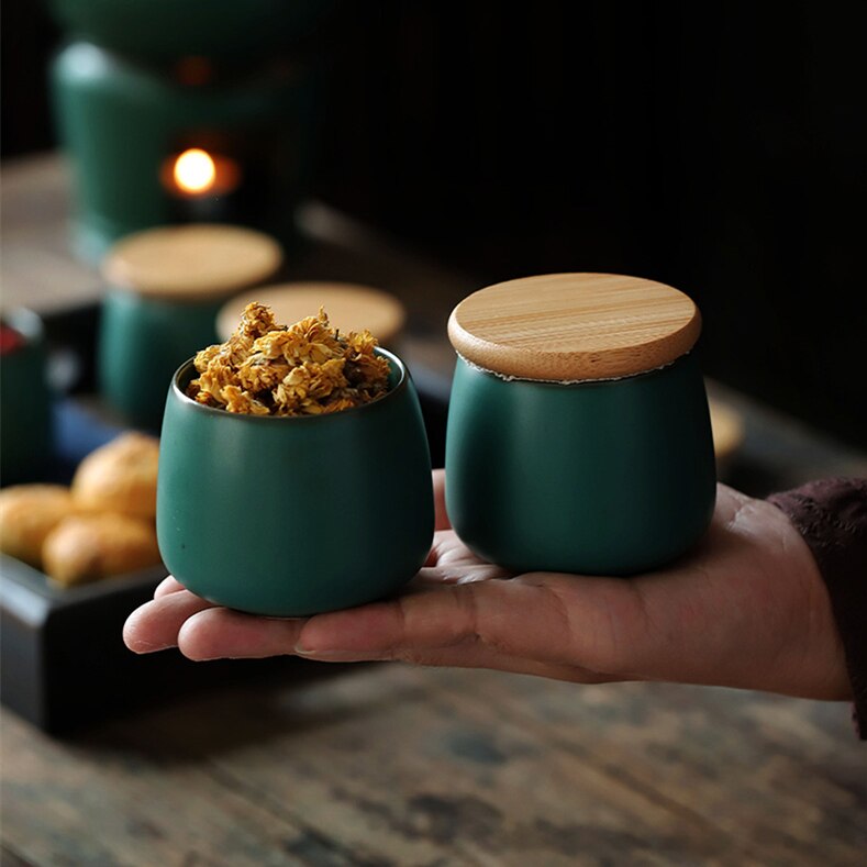 Ceramic Tea Caddies tea bag storage box smell proof container tea storage tea organizer canister set kitchen D166