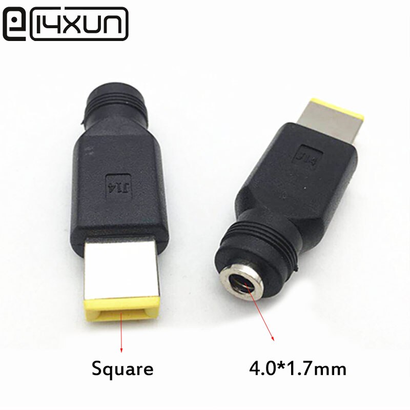 1pcs DC 4.0x1.7mm 4.0*1.7 female socket jack to Square End Adapter DC Power Plug Connector For Lenovo Laptop Notebook