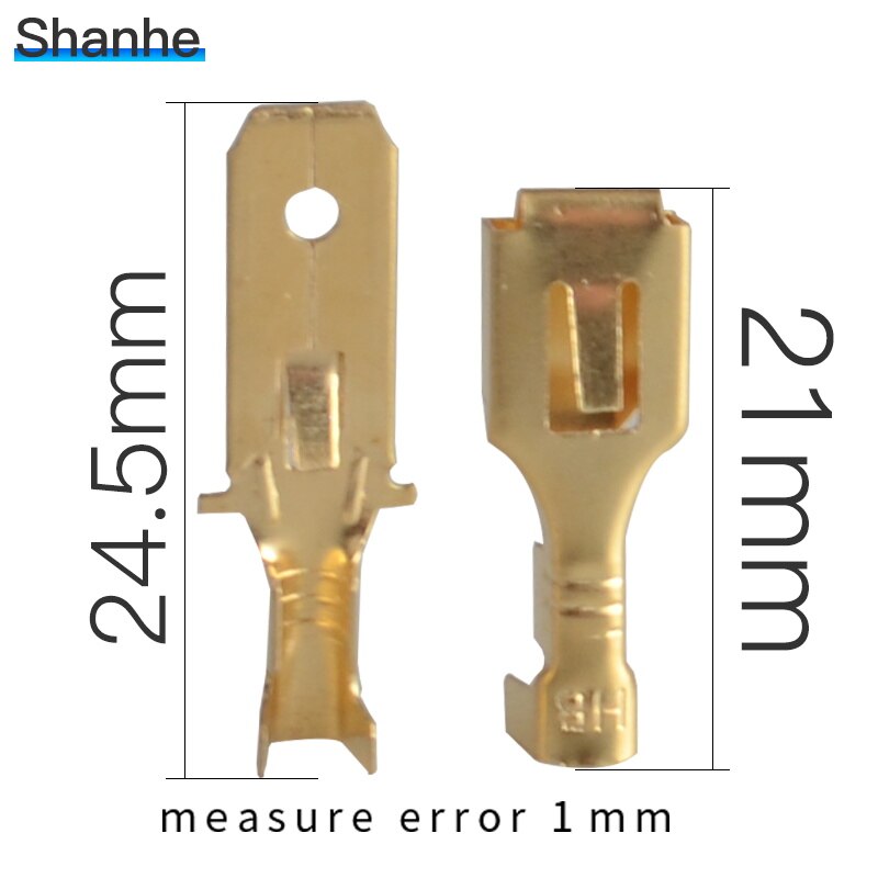 6.3mm connector 4P 4 pin Electrical 6.3 Connector Kits Male Female socket plug for Motorcycle Car