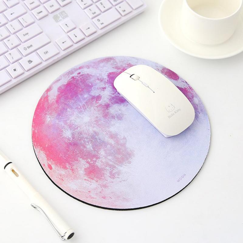 Top Cute Round Planete Desktop Mousepad Rubber Gaming Small Mouse Pad Computer Mousepad Anti-slip Round Desk Mat