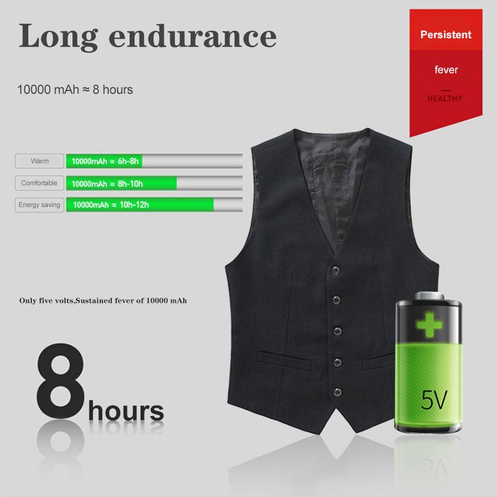 Electric Heated Vest Washable Size Adjustable USB Charging Heated Clothing Outdoor Heated Vest For Cycling Hiking Camping