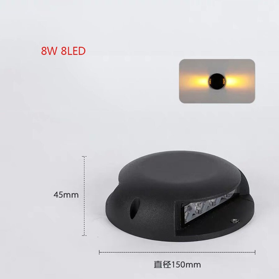 LED In-ground Light Outdoor Waterproof Buried Lights Underground Floor Lamps Yard Landscape Street Light Garden Step Spotlights: 8W 2Side