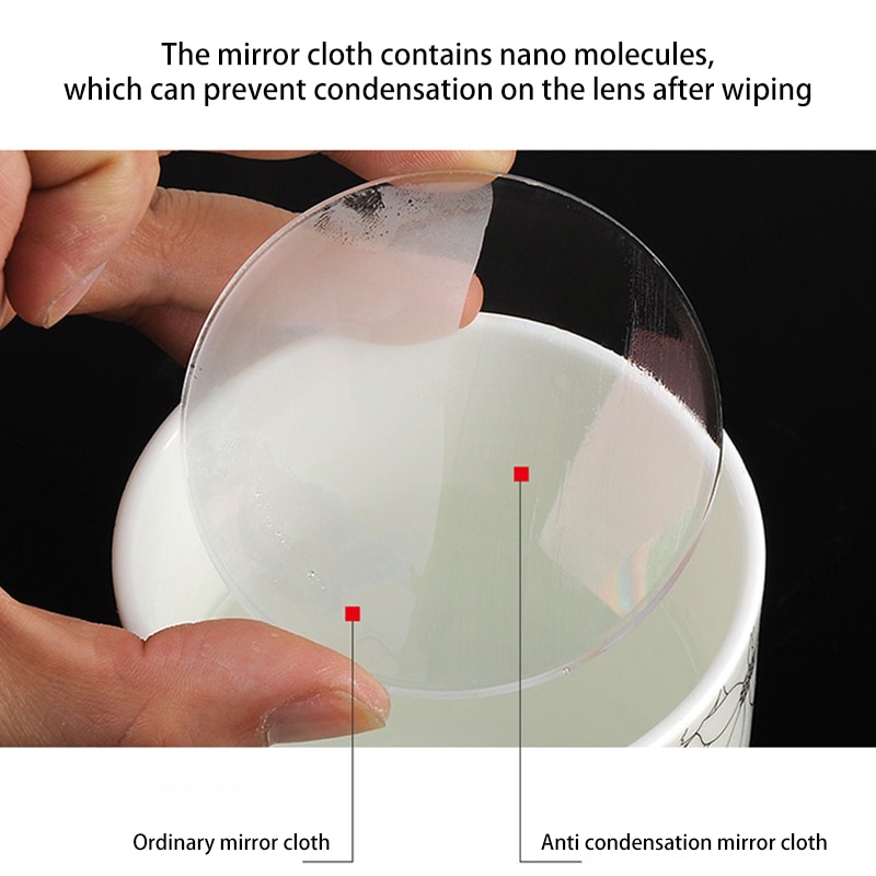 Tech Nano Anti Fog Wipe Treatment Reusable Cloth for Glasses Swim Bicyle Goggles
