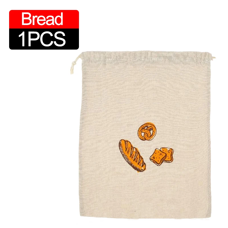 3/1Pcs Linen Bread Bags Large Capacity Drawstring Bread Storage Bags Washable Reusable Loaf Bags for Pastries Baguette Organizer: Burgundy