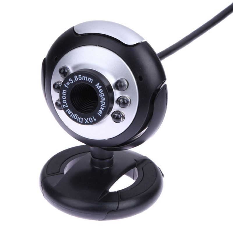 Clip-on Night Vision Six-lamp Computer Camera Laptop Webcam Video Zoom Home Photography Camera Lens Accessories