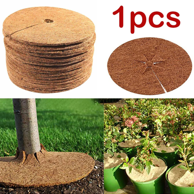 Coir Mat Plant Cover Mulch Disks Frost Protect For Gardening Coconut Mulch Cover Mulch Disc Cold Protect Winter Mulching Plant