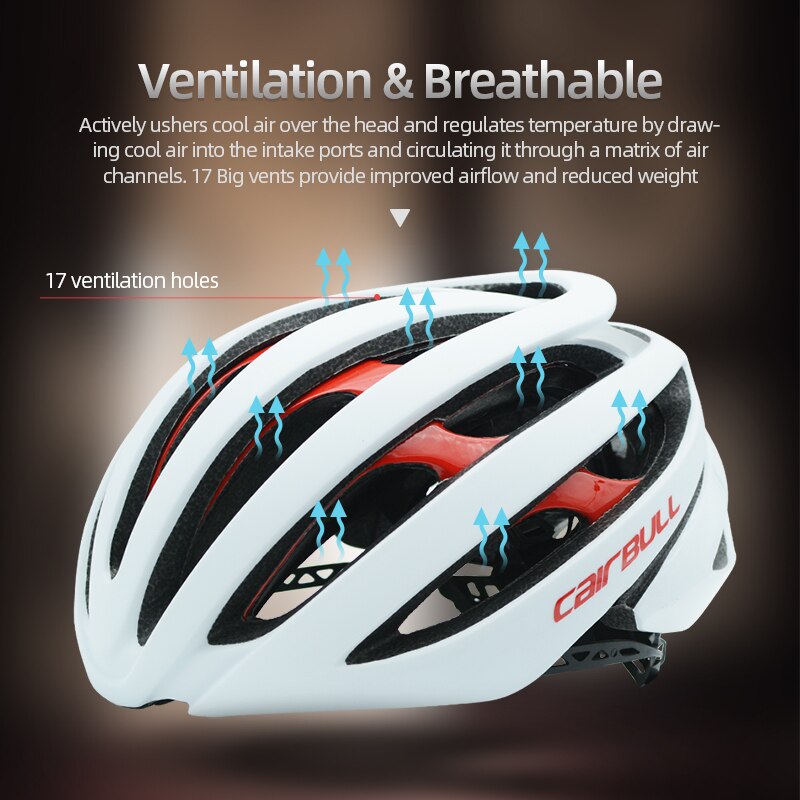 CAIRBULL Cycling Helmet for Man Woman Road Mtb Double EPS Structure Helmet Ultra-light Comfortable Breathable Safety Bike Helmet