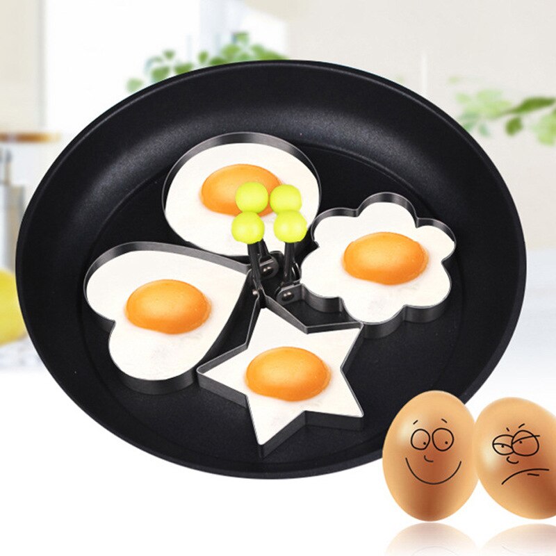 1 Uds., accesorios de cocina, molde para panqueques de huevo frito de acero inoxidable, decoración con forma de verduras y frutas, utensilios de cocina