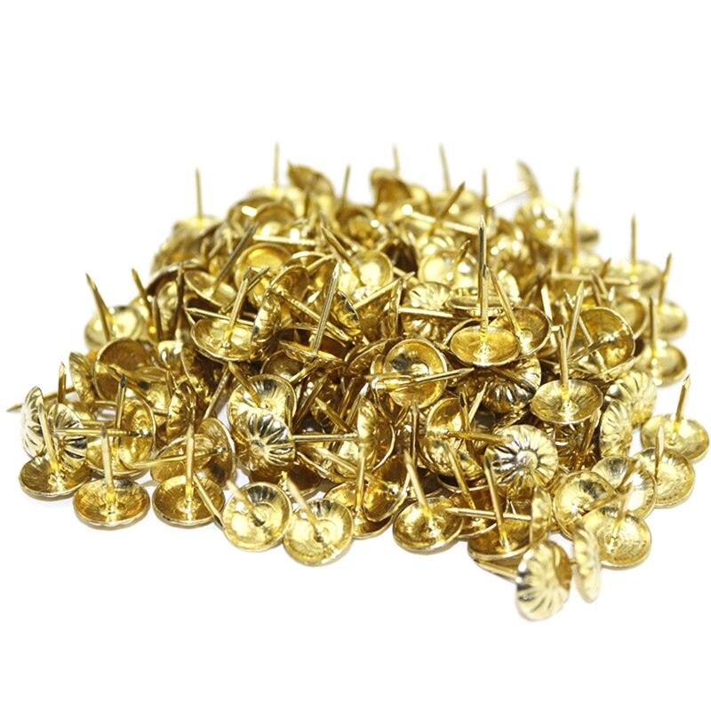 Tachuelas decorativas para muebles antiguos, clavos para tapicería, tablero de corcho para muebles tapizados o proyectos de bricolaje, 100 piezas, N1HF