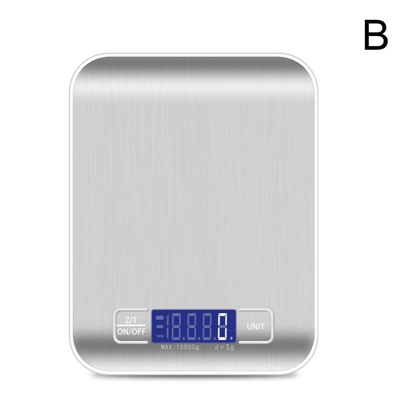 Household Digital Kitchen Scale Electronic Stainless Scales Food Steel Measuring Tools Weight Balance F5F8: B