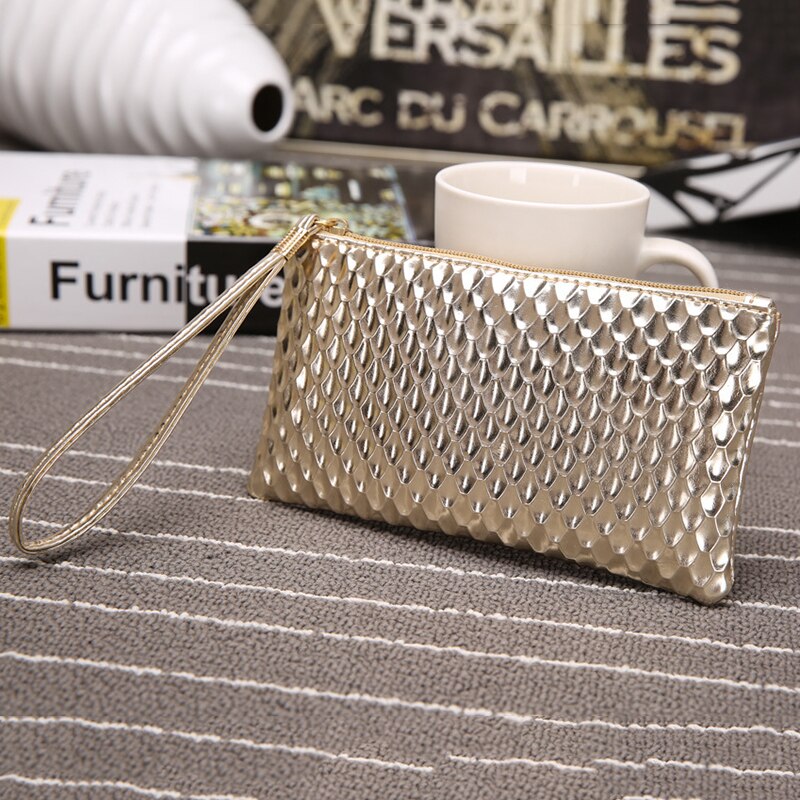 Mode Vrouwen Pu Lederen Handtas Crossbody Schouder Tas Voor Party Banquet Cocktail (22Cm (W) x12cm (H) X1.5cm (W), Gol