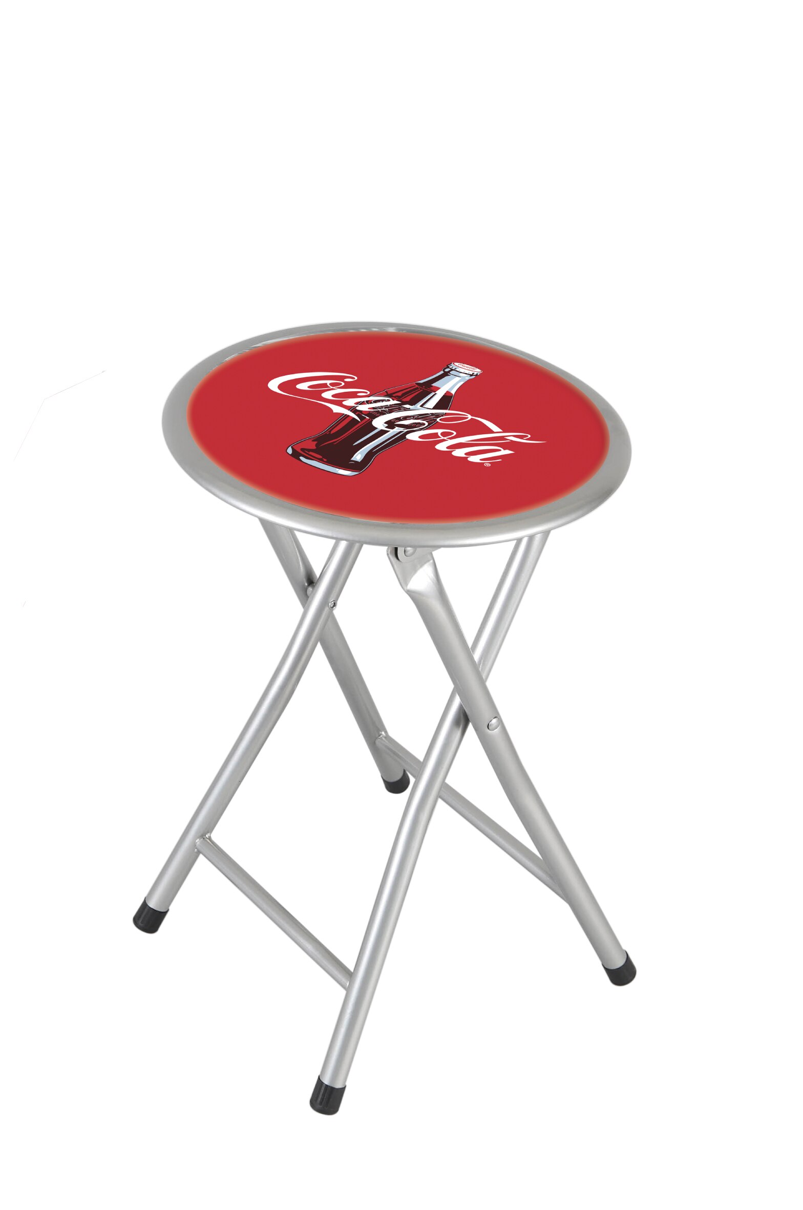 thesecrethome.es Taburete Plegable - Coca-Cola – 44x45x79cm – Decoración Salón Habitación Oficina (Rojo Cocacola Simple): Botella