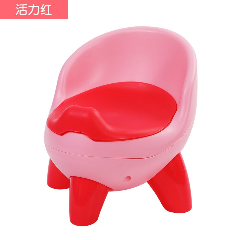 Sklisikker babytoalett trygt låve pottetrener sete stol barnegryte babyrygg potte plast potte spedbarn hygiene pottetrening: Rød