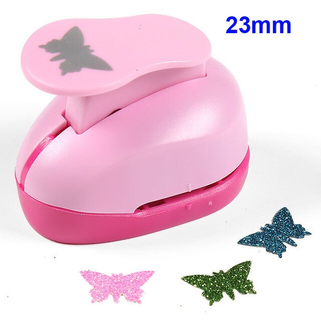 2.5cm Scrapbook Punches Handmade Cutter Card Craft Calico Printing DIY Eva Foam Paper Punch Hole Puncher Shape Clip Photo: Butterfly