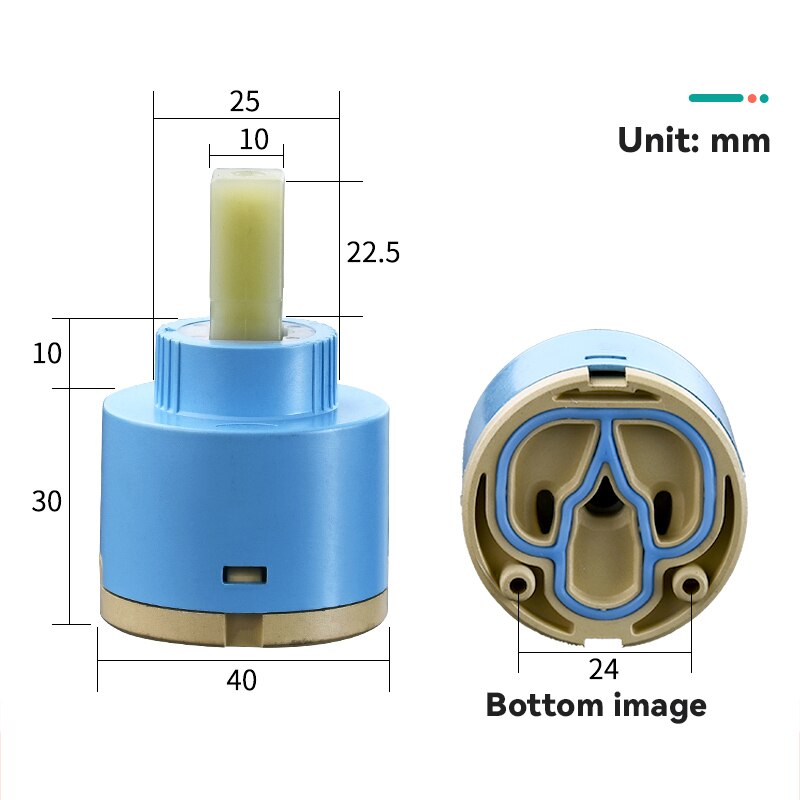 Faucet Valve Core Standard Ceramic Cartridge Replacement Parts for Faucet Valve Shower Valve Core Water Mixer Faucet Splitter