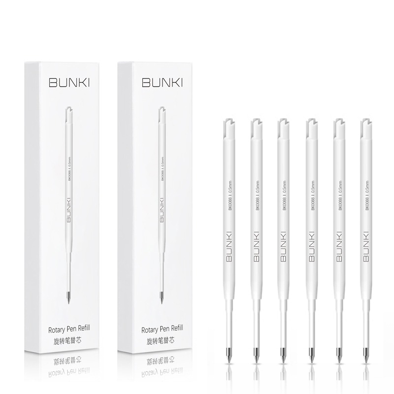 BUNKI-Metallschildstift, Kugelschreiber, Signierstift, 0,5 mm Gel PREMEC, glatte Nachfüllung der Schweiz, schwarze Tinte, Büro, Schule, Schreibstift, BK0100: pfirsichfarben