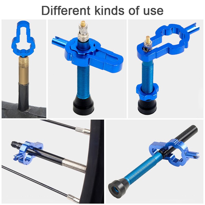 Válvula Schrader para bicicleta nueva, adaptador de tuerca de conversión de válvula de bicicleta, tuerca de conversión de llanta con llave de instalación