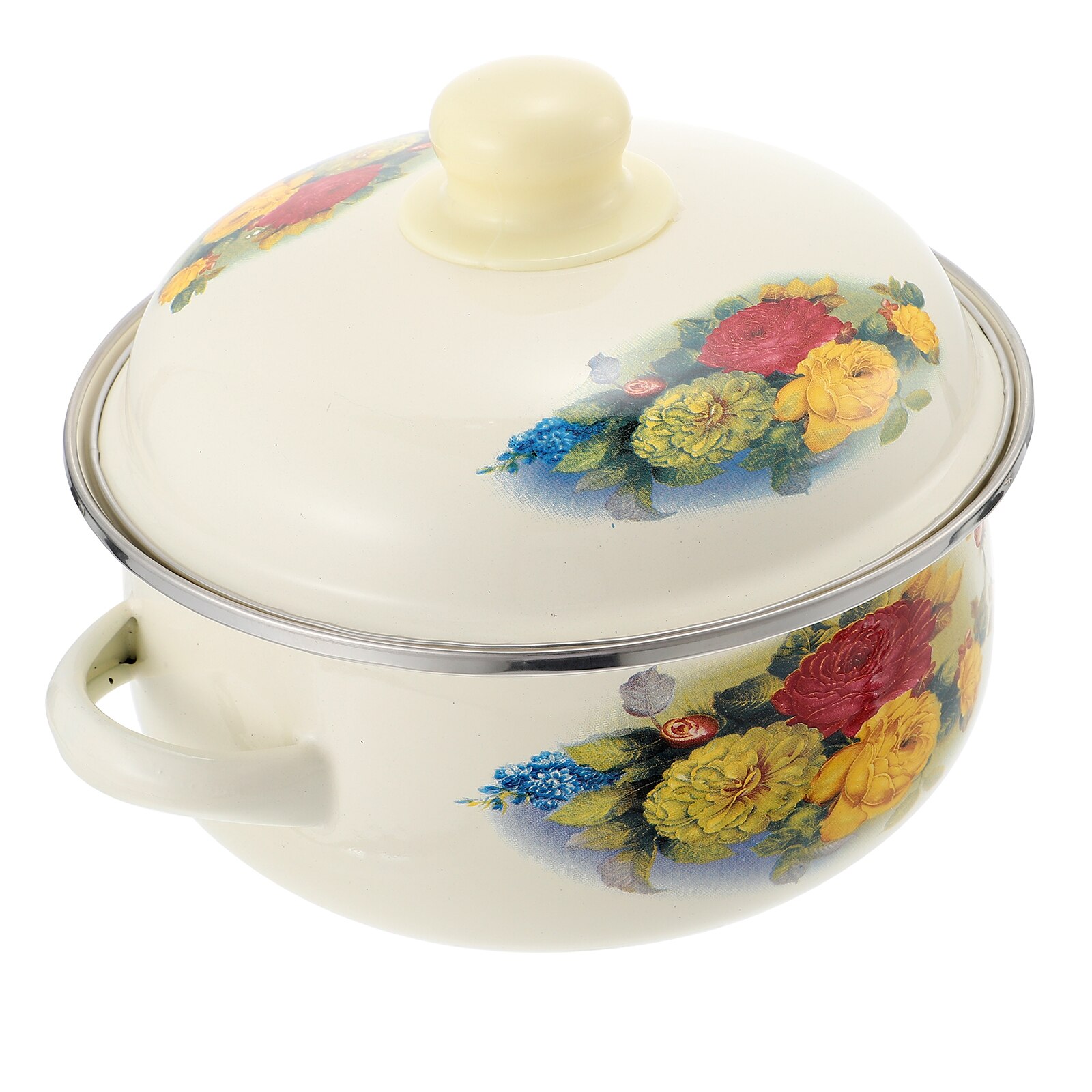 Kitchen Stockpot Enamel Soup Cooking Pot Durable Stock Pot Instant Noodle Pot: Default Title