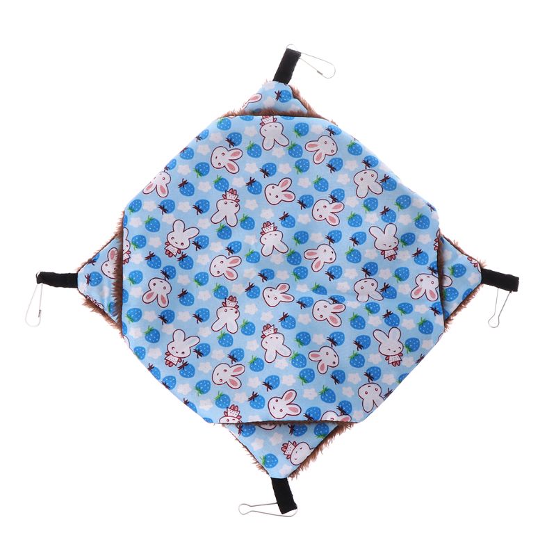 Hamaca de doble capa para mascotas, forro polar de felpa suave de invierno cálido nido colgante, cama para dormir, mascotas pequeñas, hámster, ardilla, Chinchilla, cerdo