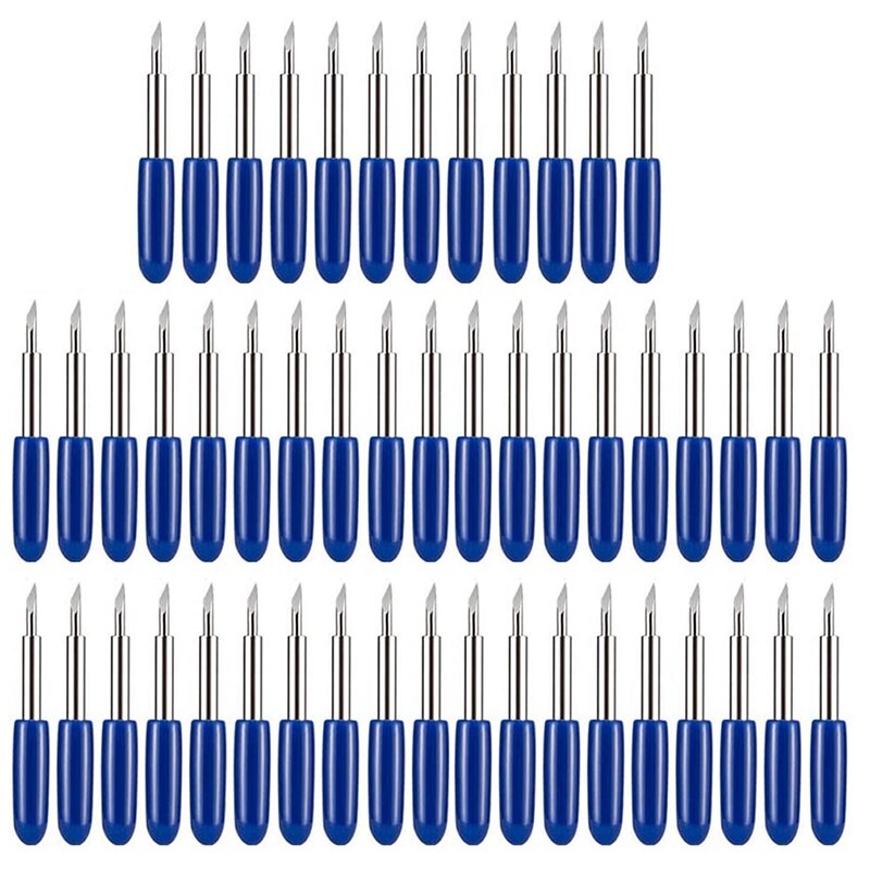 50PCS Deep Cut Blades for Cricut Explore Air 2 Air Maker Expression Vinyl Fabric 60 Degree Cutting Blades Replacement: Default Title