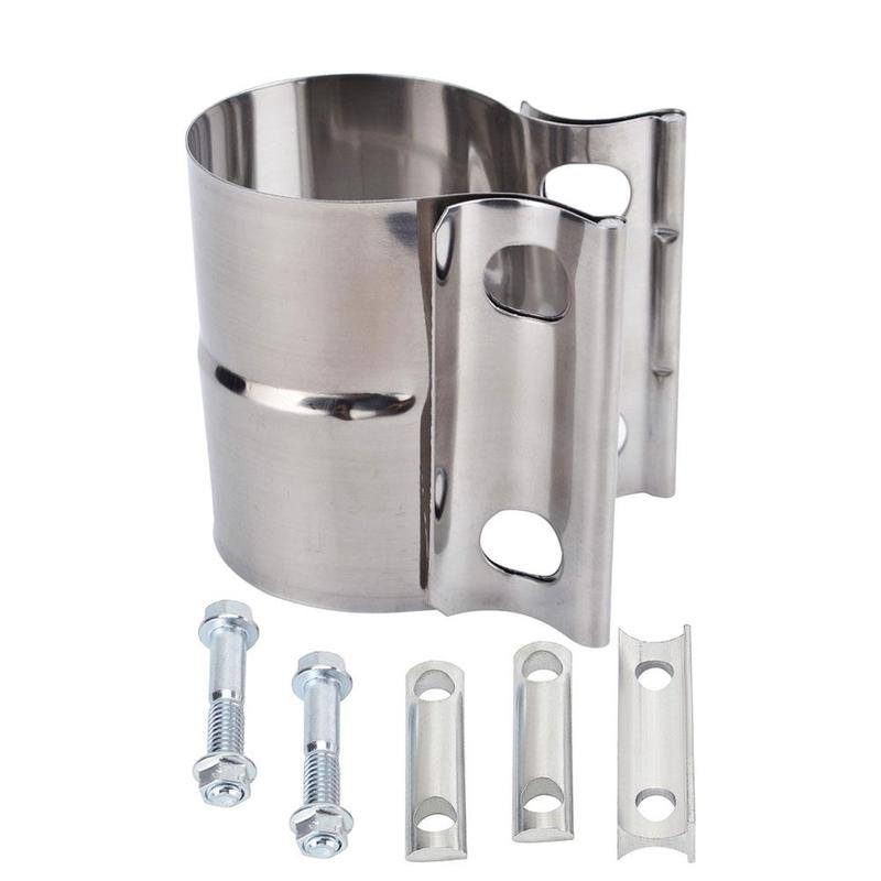 Universal stainless steel exhaust clamp pipe exhaust type banjo clamp pipe clamp for sliding type motorcycle muffler muffler aut