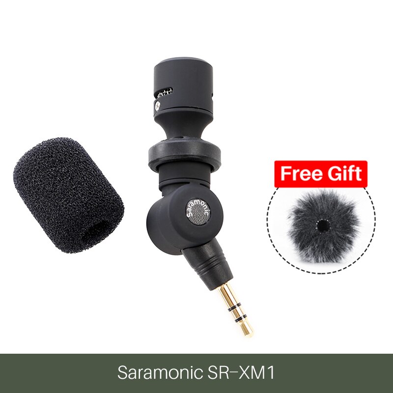 Saramonic sr -xm1 3.5mm trådløs mikrofon gopro vlog videomikrofon til gopro helt 7 6 5 dslr kameraer dji osmo handling osmo lomme: Saramonic sr -xm1