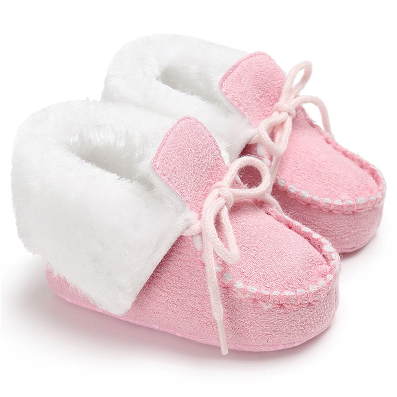 Baby Peuter Jongens Meisjes Lace Up Enkel Toevallige Laarzen Casual Herfst Schoenen 4 Kleuren Maat 11-13: Roze / 0-6 months
