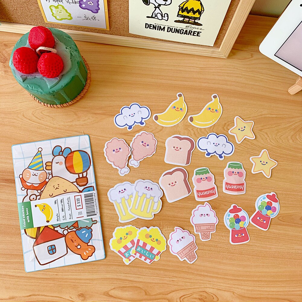 computer stickers kawaii Diary Decorate sticker children cute sticker with: Red