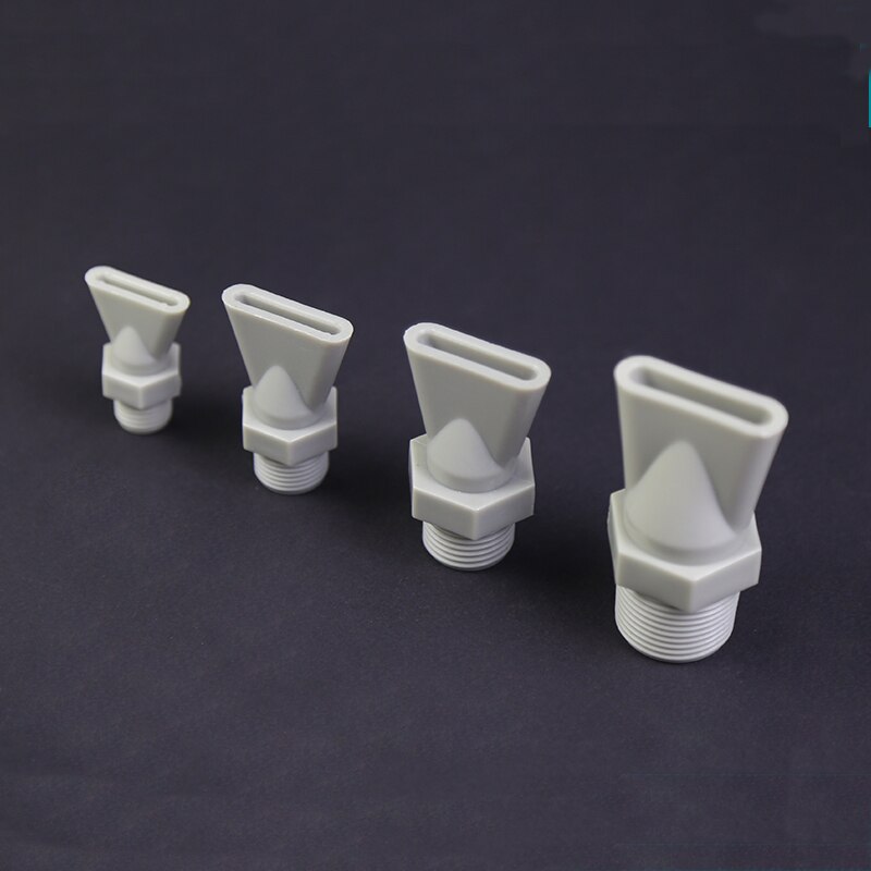 (10pcs/lot)1/4" 3/8" 1/2" 3/4" BSPT , PP Material Flat Wind Jet Air Nozzles, Flat fan spray nozzle plastic water gas spraying