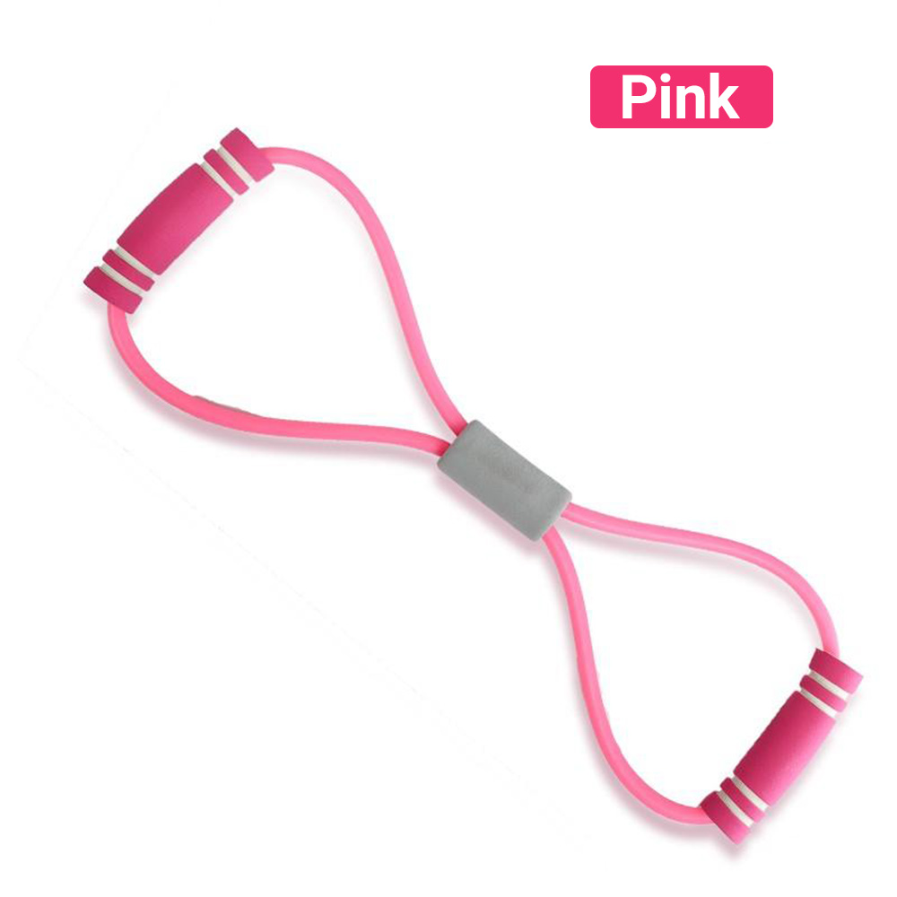 Yoga touw weerstandsbanden voor vrouwen fitness elastische oefenapparatuur praktijk stretching open schouder terug home gym: Roze