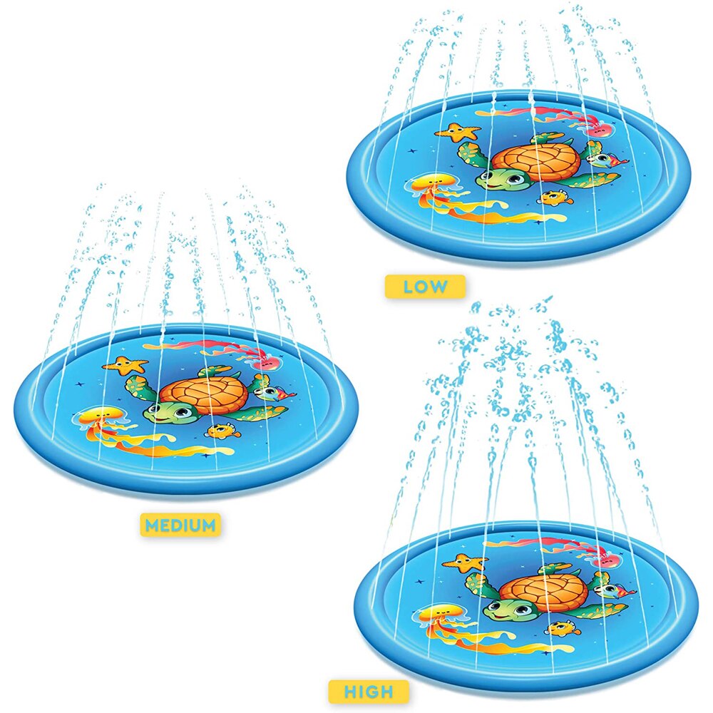 Colchoneta de Chorros Agua para Niños Hinchable Piscina Bebés Alfombra de Juegos