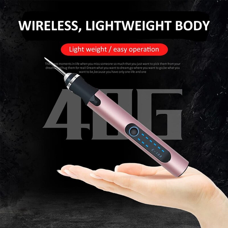 Cordless Rotary Tool-Rechargeable Engraving Pen with 300MAh Battery-Electric Adjustable Speed ​​Carving for Grinding