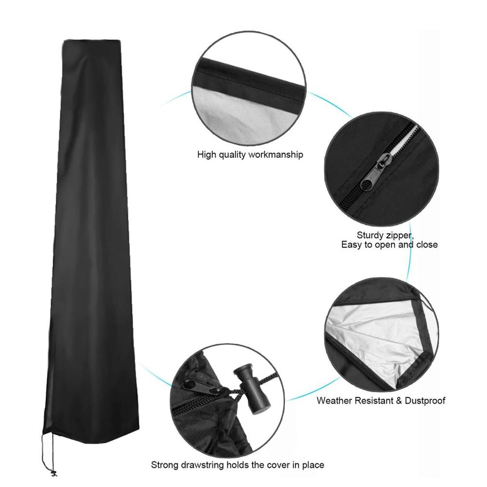 Garden Parasol Cover With Pull Ring UV Protection 210D Oxford Waterproof Fabric Cantilever Large Umbrella Covers Outdoor